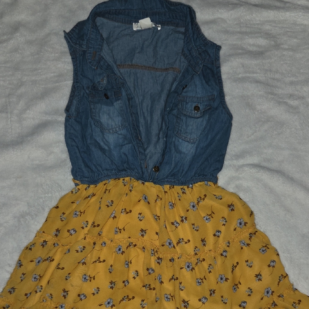 Knitworks Denim and Yellow Dress